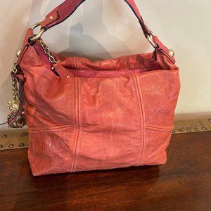 Juicy Couture Coral Pink Leather Handbag Purse